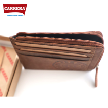 CARRERA - PORTACARTE UOMO CON ZIP IN PELLE