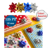 KARTAL - COCCARDE METALIZZATE 10MM COLORI ASSORTITI CONF DA PZ 125