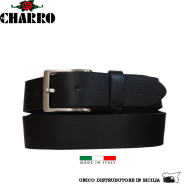 EL CHARRO -  CINTURA UOMO IN CUOIO UNICO STRATO MADE IN ITALY MODELLO SPORTIVO PIATTO SENZA CUCITURA MISURA EXTRA