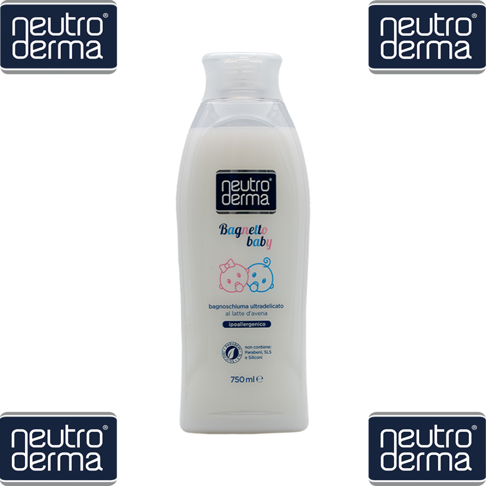 NEUTRODERMA - BAGNETTO BABY ULTRADELICATO AL LATTE D'AVENA IPOALLERG. 750ML 0% PARABENI