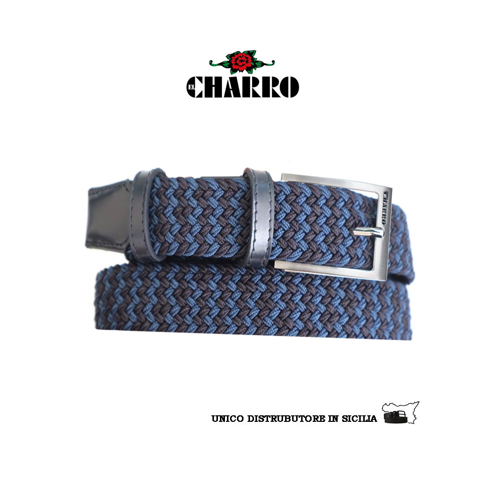 EL CHARRO - CINTURA UOMO ELASTICO E PELLE