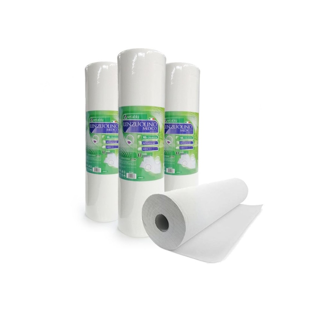 SETABLU - LENZUOLINO MEDICO 50 MT 135 STRAPPI DA 37 CM
