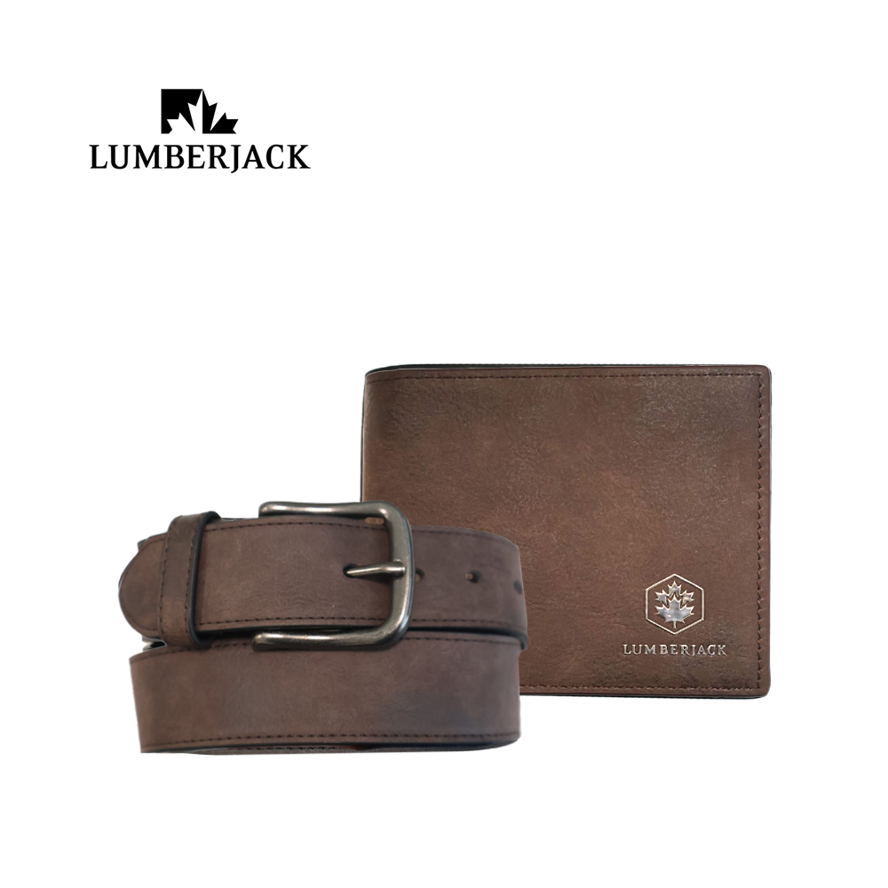 LUMBERJACK - CONFEZIONE REGALO UOMO CON PORTA DOCUMENTI E CINTURA