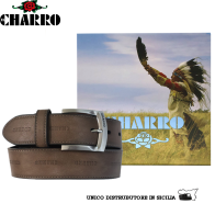 EL CHARRO - CINTURA UOMO SINTETICO FODERA PELLE
