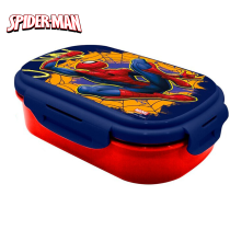 SPIDERMAN - PORTA MERENDA RETTANGOLARE CON POSATE