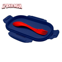 SPIDERMAN - PORTA MERENDA RETTANGOLARE CON POSATE