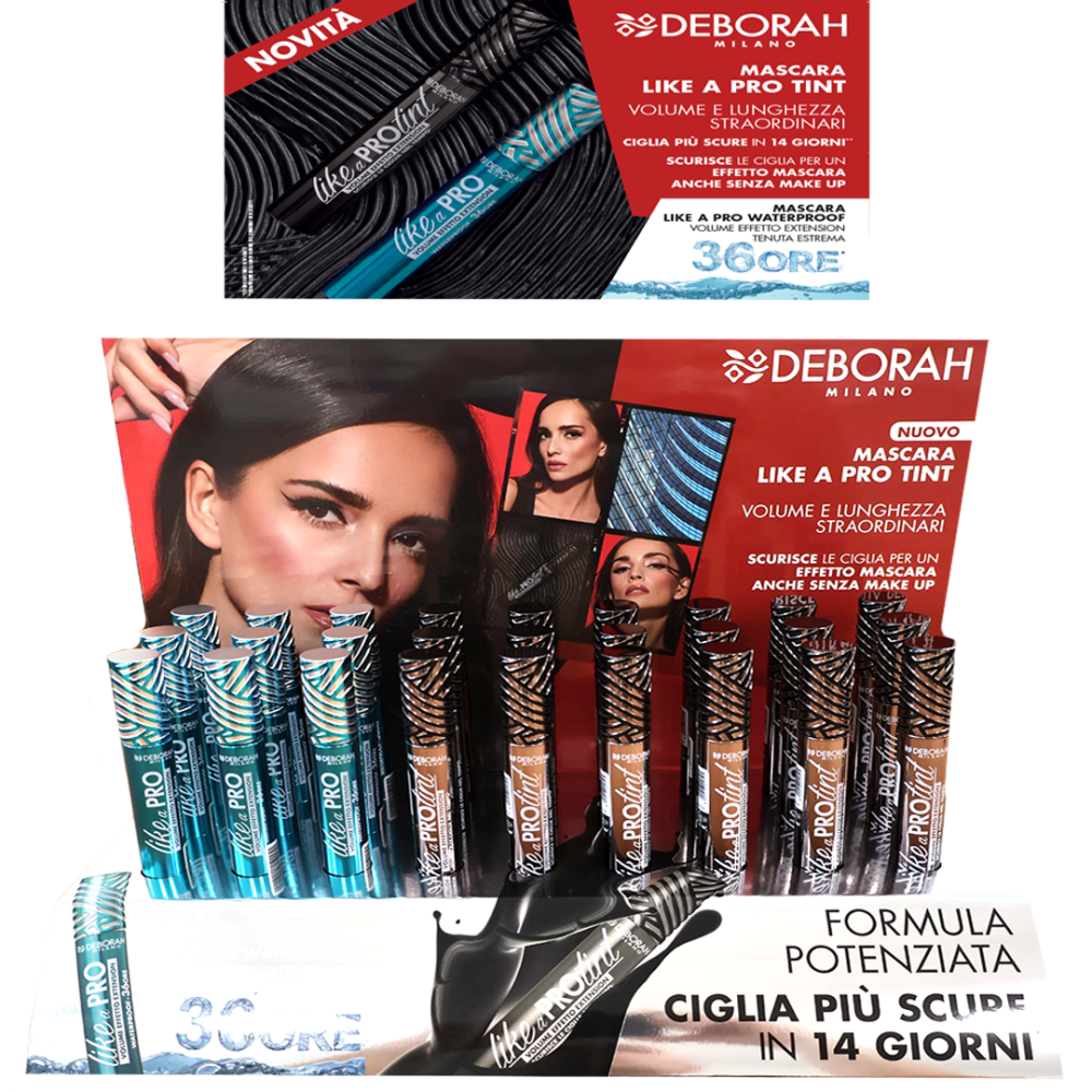 DEBORAH - EXPO MASCARA LIKE A PRO TINT+ PRO WP PZ 27
