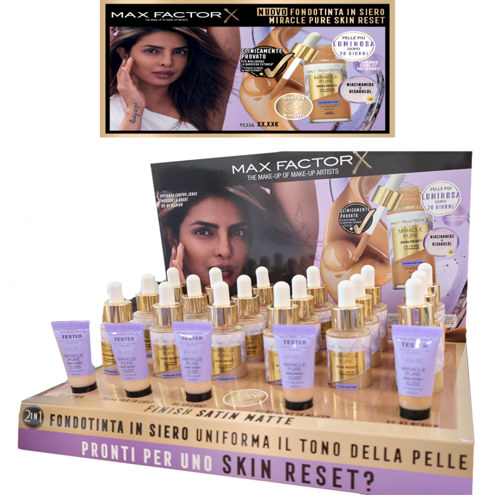 MAX FACTOR - EXPO MIRACLE FONDOTINTA IN SIERO SKIN RESET PZ 18 + MASCARA FALSE LASH EFFECT PZ 14 IN OMAGGIO MAX FACTOR - EXPO MIRACLE FONDOTINTA IN SIERO SKIN RESET PZ 18 + MASCARA FALSE LASH EFFECT PZ 14 IN OMAGGIO