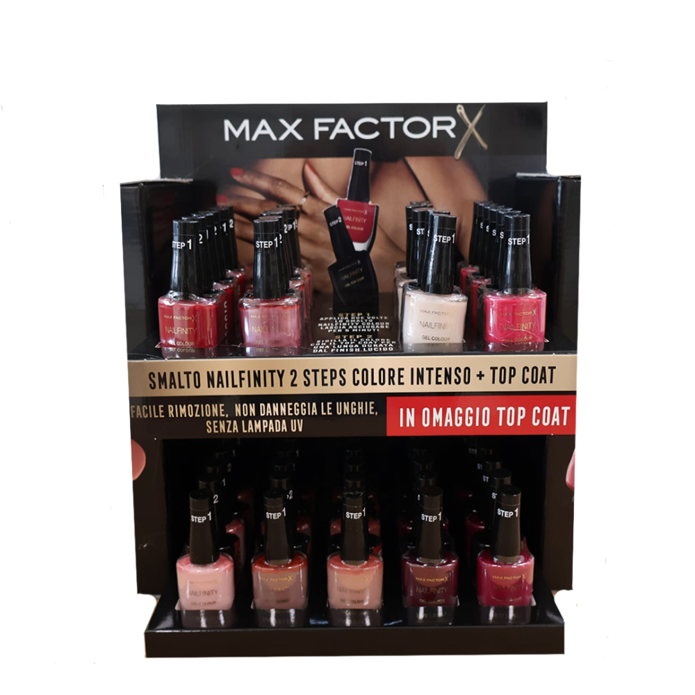 MAX FACTOR - EXPO NAILFINITY SMALTI PZ 27+27 TOP COAT IN OMAGGIO MAX FACTOR - EXPO NAILFINITY SMALTI PZ 27+27 TOP COAT IN OMAGGIO