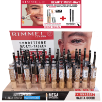 RIMMEL - EXPO CORRETTORE MULTITASKER PZ 34+34 MATITE OCCHI IN OMAGGIO