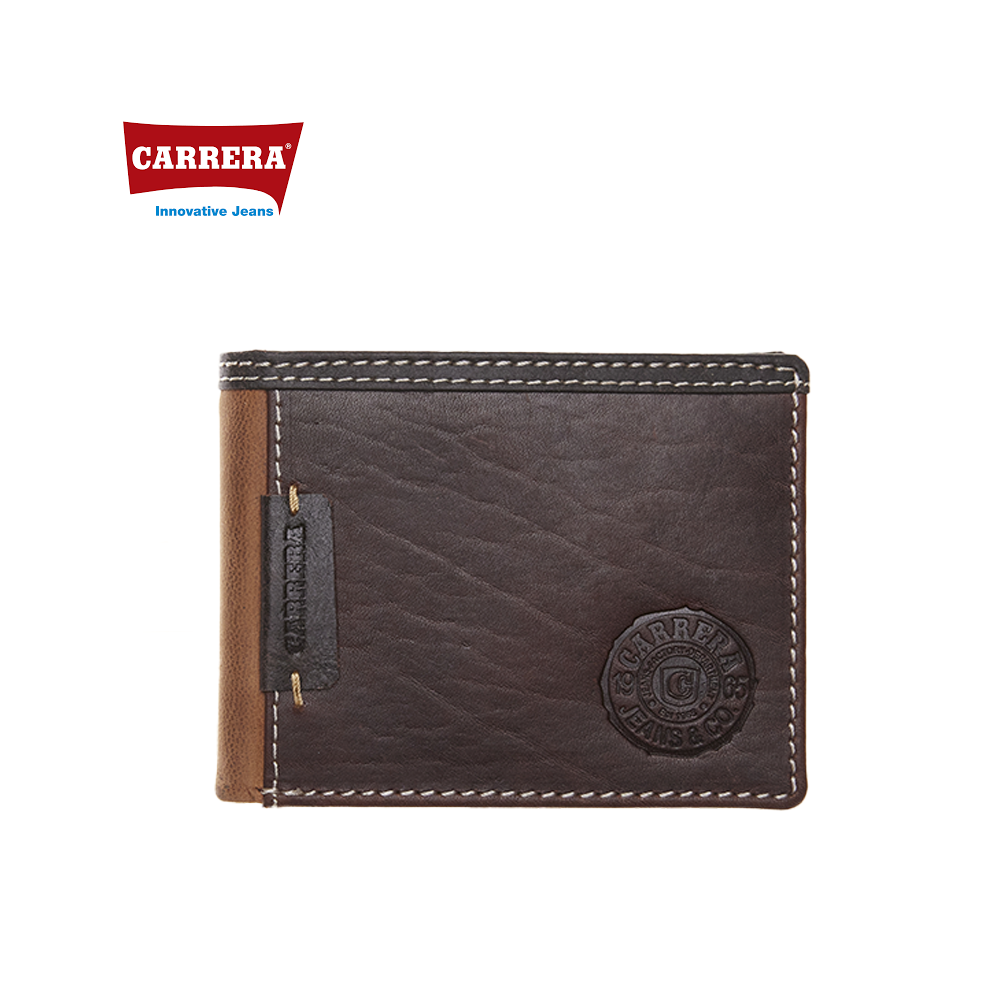 CARRERA - PORTAFOGLIO UOMO ORIZZONTALE CON PORTAMONETE IN PELLE*