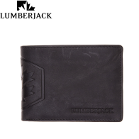 LUMBERJACK - PORTAFOGLIO UOMO CON PORTA DOCUMENTI IN PELLE
