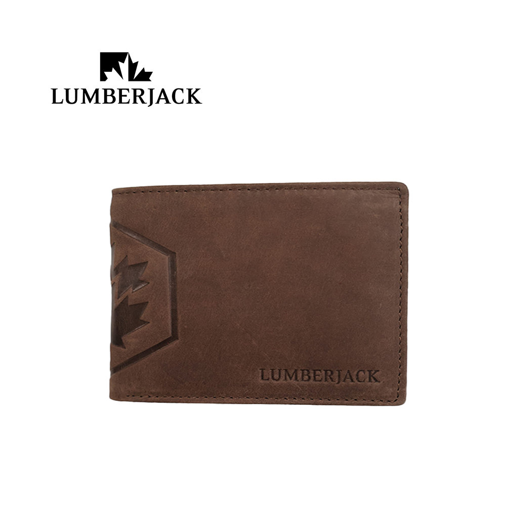 LUMBERJACK - PORTAFOGLIO UOMO CON PORTA DOCUMENTI IN PELLE