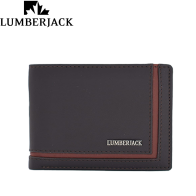 LUMBERJACK - PORTAFOGLIO UOMO CON PORTA DOCUMENTI IN PELLE