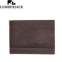 LUMBERJACK - PORTAFOGLIO UOMO CON PORTA DOCUMENTI IN PELLE
