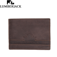 LUMBERJACK - PORTAFOGLIO UOMO CON PORTA DOCUMENTI IN PELLE