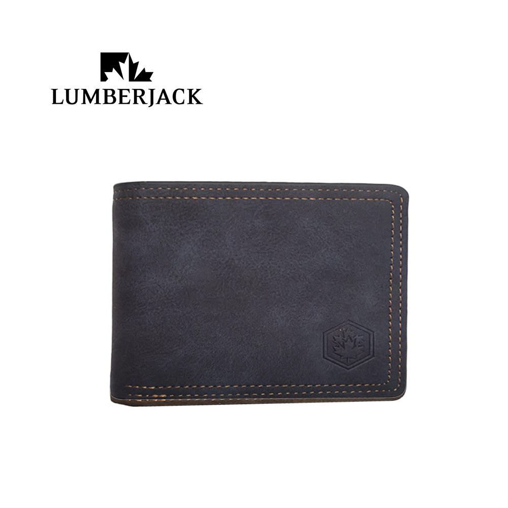 LUMBERJACK - PORTAFOGLIO UOMO CON PORTA DOCUMENTI IN PELLE