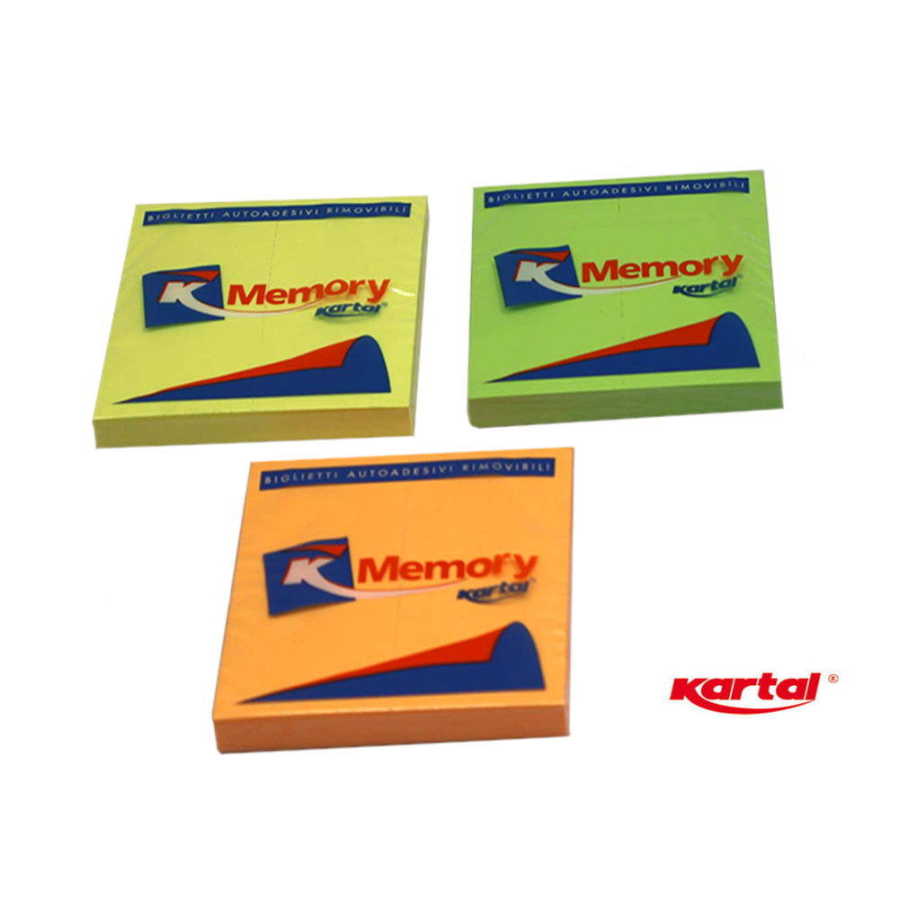 KARTAL - PROMEMORY 76 x 76 MM 100 FOGLI NEON COLORI ASSORTITI KARTAL - PROMEMORY 76 x 76 MM 100 FOGLI NEON COLORI ASSORTITI