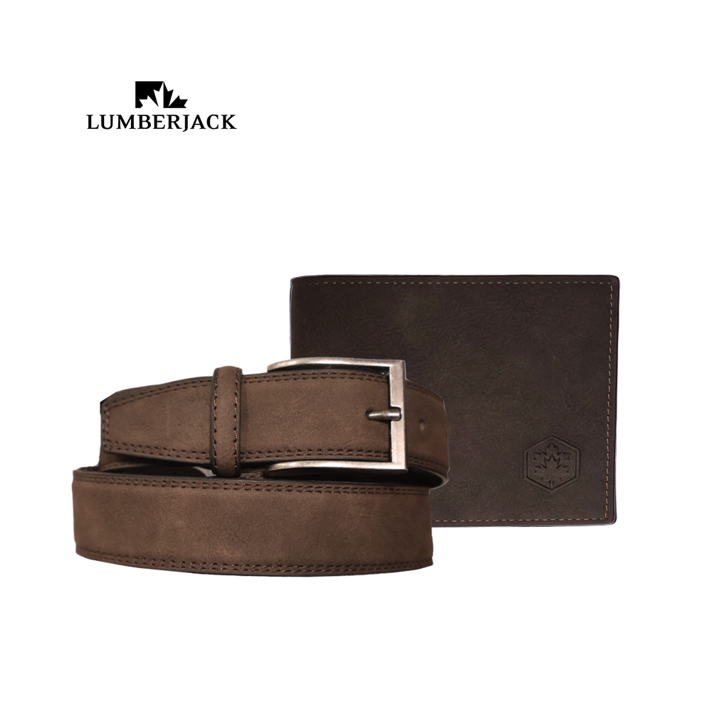 LUMBERJACK - CONFEZIONE REGALO UOMO CON PORTA DOCUMENTI E CINTURA