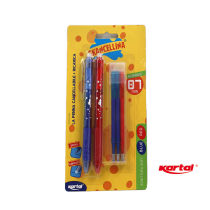 KARTAL - KIT 2 PENNE CANCELLABILE+ 3 REFIL COLORI ASSOTITI