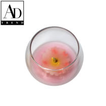 AD TREND - CANDELA MARGHERITA PROFUMATA CON VASETTO IN VETRO DIAM.CM.7 x H. CM.5
