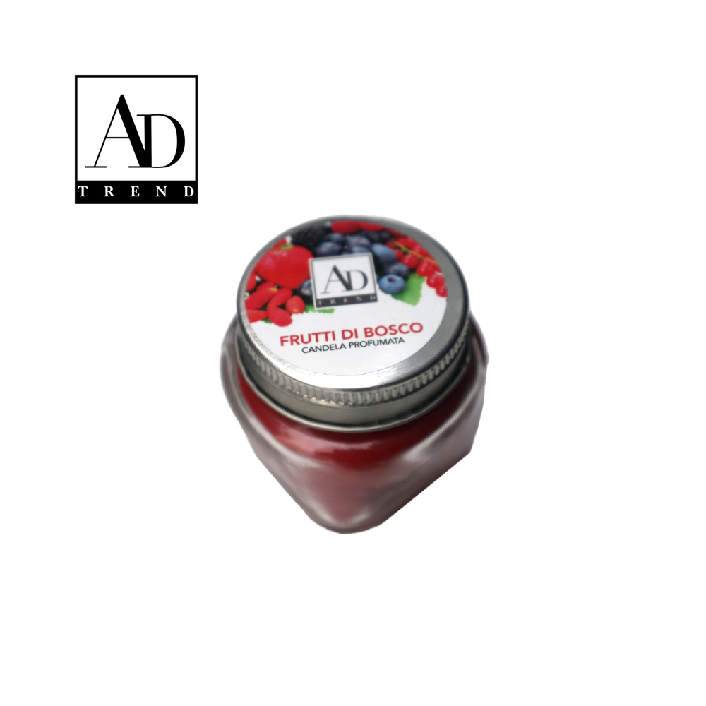 AD TREND - CANDELA PROFUMATA CON VASETTO VETRO EXPO 24 ASSORTITO 6 FRAGRANZA  DIAM.CM.5,5 x H. CM.5,5