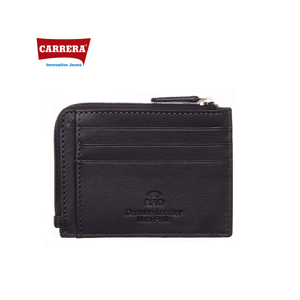 CARRERA - PORTACARTE UOMO CON ZIP IN PELLE