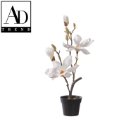 AD TREND - VASO C/MAGNOLIA 4 FIORI + 6 BOCCIOLI ASSORTITO 3 COLORI DIAM. CM.10 x H CM.53