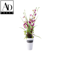 AD TREND - VASO C/ORCHIDEE 13F ASSORTITI 4 COLORI DIAM. 14 x H 37