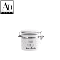AD TREND - BARATTOLO CERAMICA+ COPERCHIO CHIUSURA ERMETICA ASSORTITO 3 DECORI DIAM CM.10 x H 10