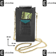 CELLULARLINE - MINI BAG JOY CUSTODIA UNIVERSALE CON TRACOLLA IN METALLO - NERO