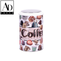 AD TREND - BARATTOLO LATTA+COPERCHIO CHIUSURA ERMETICA ASSORTITO 2 DECORI DIAM CM.11 x H 19