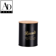 AD TREND - BARATTOLO LATTA+COPERCHIO BAMBU' ASSORTITO 2 COLORI DIAM CM.14 x H 17