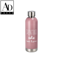 AD TREND - BORRACCIA ACCIAIO ASSORTITA 3 COLORI 500ML DIAM CM 6 x H 24