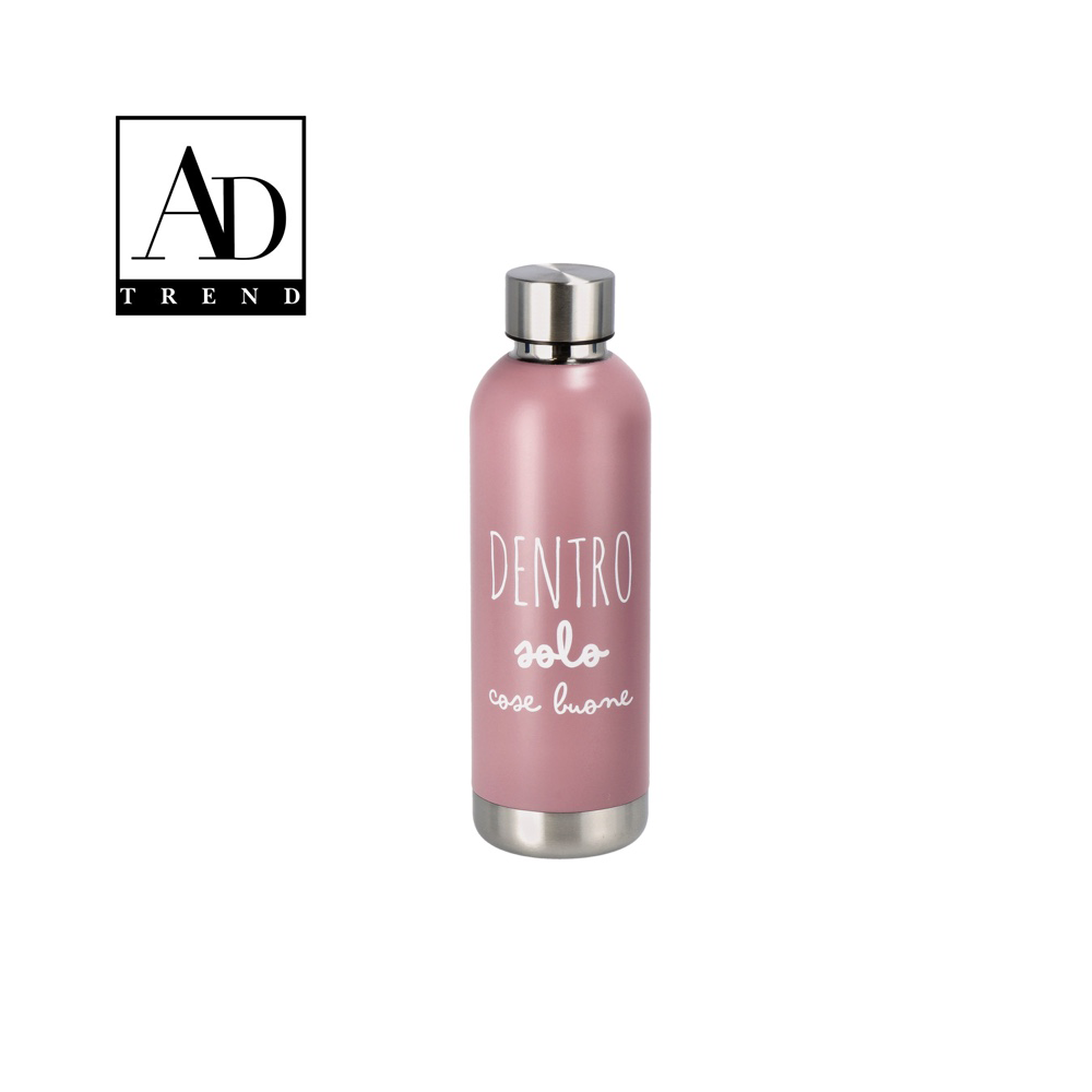 AD TREND - BORRACCIA ACCIAIO ASSORTITA 3 COLORI 500ML DIAM CM 6 x H 24