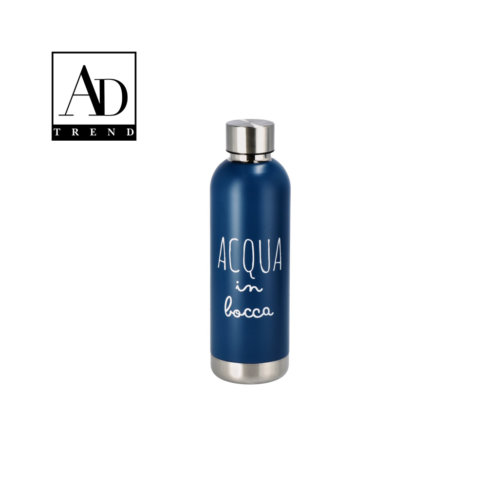 AD TREND - BORRACCIA ACCIAIO ASSORTITA 3 COLORI 500ML DIAM CM 6 x H 24