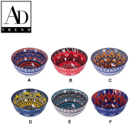 AD TREND - CIOTOLA CERAMICA EVA ASSORTITO 6 DECORAZIONI DIAM 14 x H 7