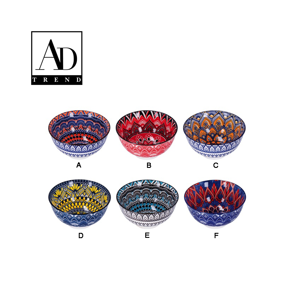 AD TREND - CIOTOLA CERAMICA EVA ASSORTITO 6 DECORAZIONI DIAM 14 x H 7