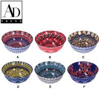 AD TREND - CIOTOLA CERAMICA EVA ASSORTITO 6 DECORAZIONI DIAM 20 x H 9