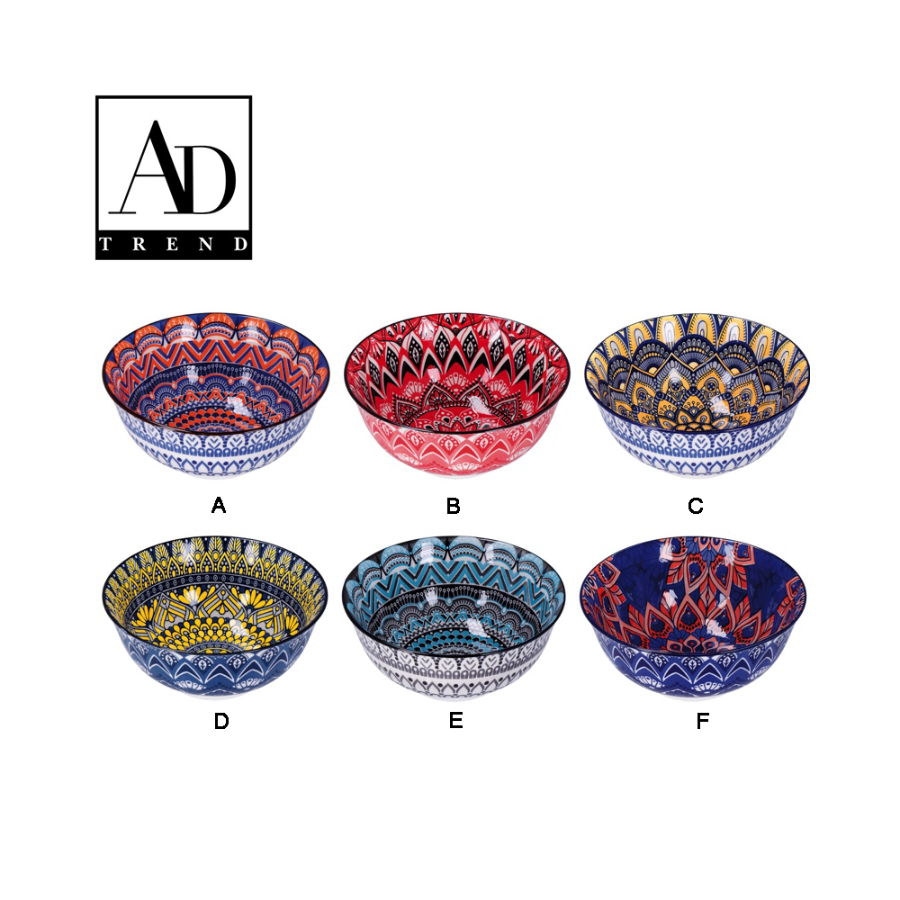 AD TREND - CIOTOLA CERAMICA EVA ASSORTITO 6 DECORAZIONI DIAM 20 x H 9