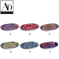 AD TREND - PIATTINO CERAMICA EVA ASSORTITO 6 DECORI CM 24x16