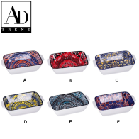 AD TREND - PIROFILA CERAMICA MODELLO EVA ASSORTIYO 6 DECORI CM 23x13xH5