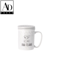 AD TREND - TISANIERA COPERCHIO+FILTRO ASSORTITO 2 DECORI DIAM. CM 9 x H 12