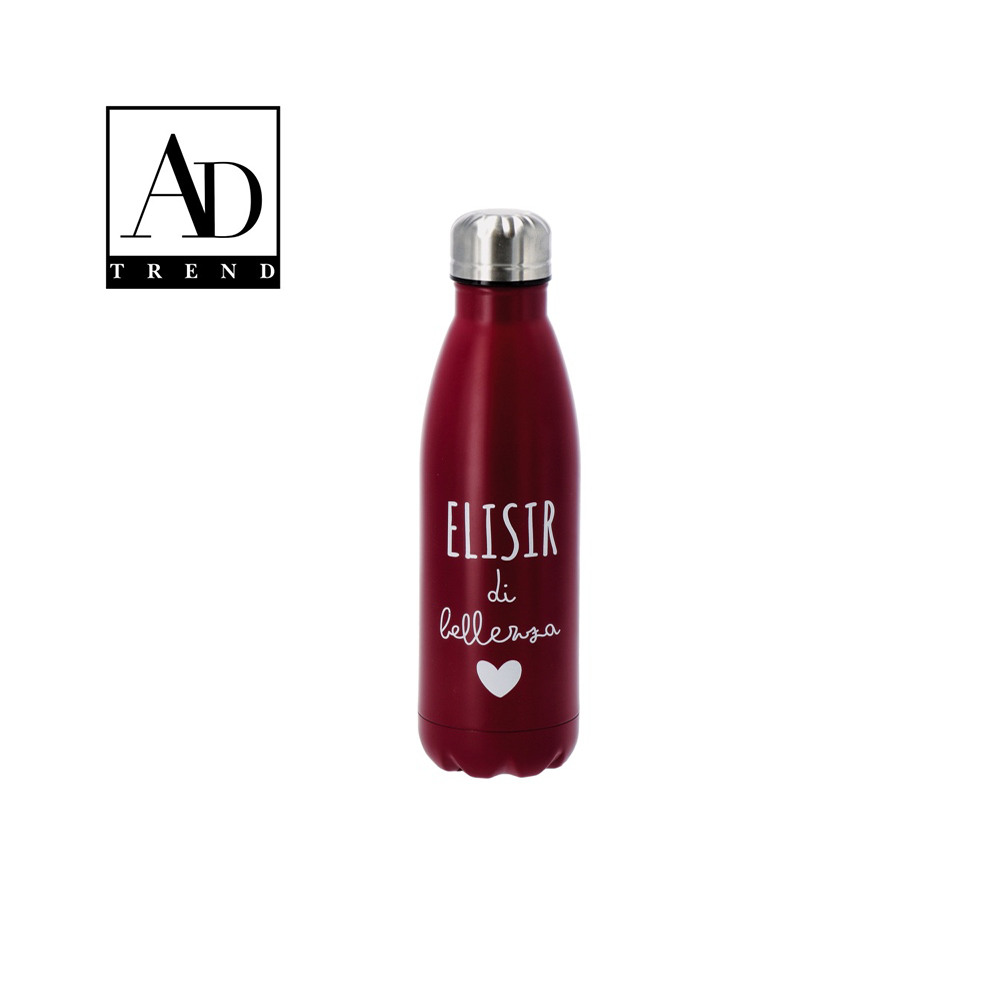 AD TREND - BORRACCIA ACCIAIO ASSORTITO 3 COLORI 500ML DIAM CM 6 x H 27