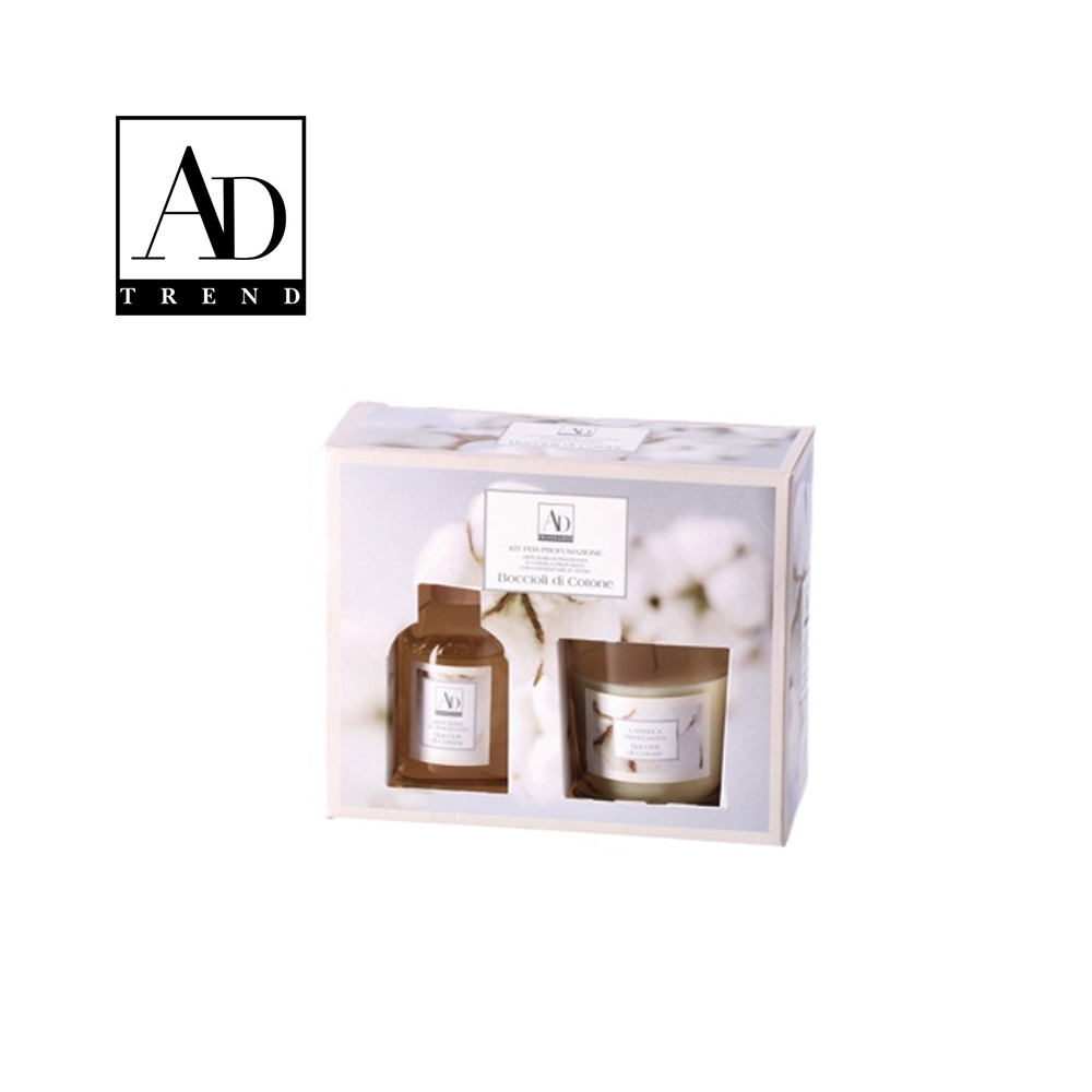 AD TREND - KIT PROF DIFFUSORE + CANDELA 4 FRAGRANZE 100ML 20GR AD TREND - KIT PROF DIFFUSORE + CANDELA 4 FRAGRANZE 100ML 20GR