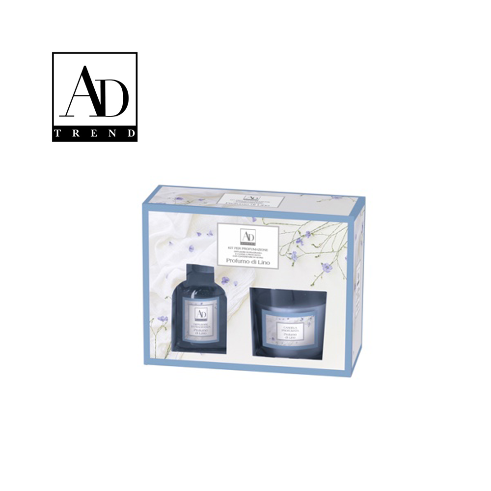 AD TREND - KIT PROF DIFFUSORE + CANDELA 4 FRAGRANZE  100ML  20GR