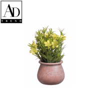 AD TREND - VASO+FIORI FINTI PER DECORAZIONE