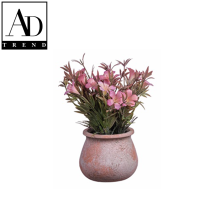 AD TREND - VASO+FIORI FINTI PER DECORAZIONE
