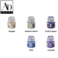 AD TREND - CANDELA PROFUMATA + BARATTOLO VETRO