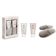 SETABLU - SET REGALO 2PZ CREMA PIEDI + LOZIONE + PANTOFOLE ROSA